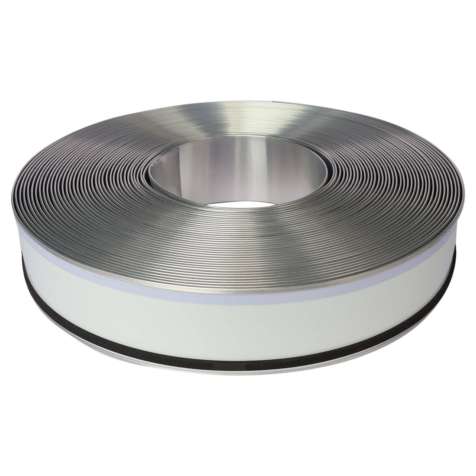 QOMOLANGMA 110mm (4.3") x 50m (164ft) Silver Color Aluminum Trim Cap with PC & Foam (Channelume)