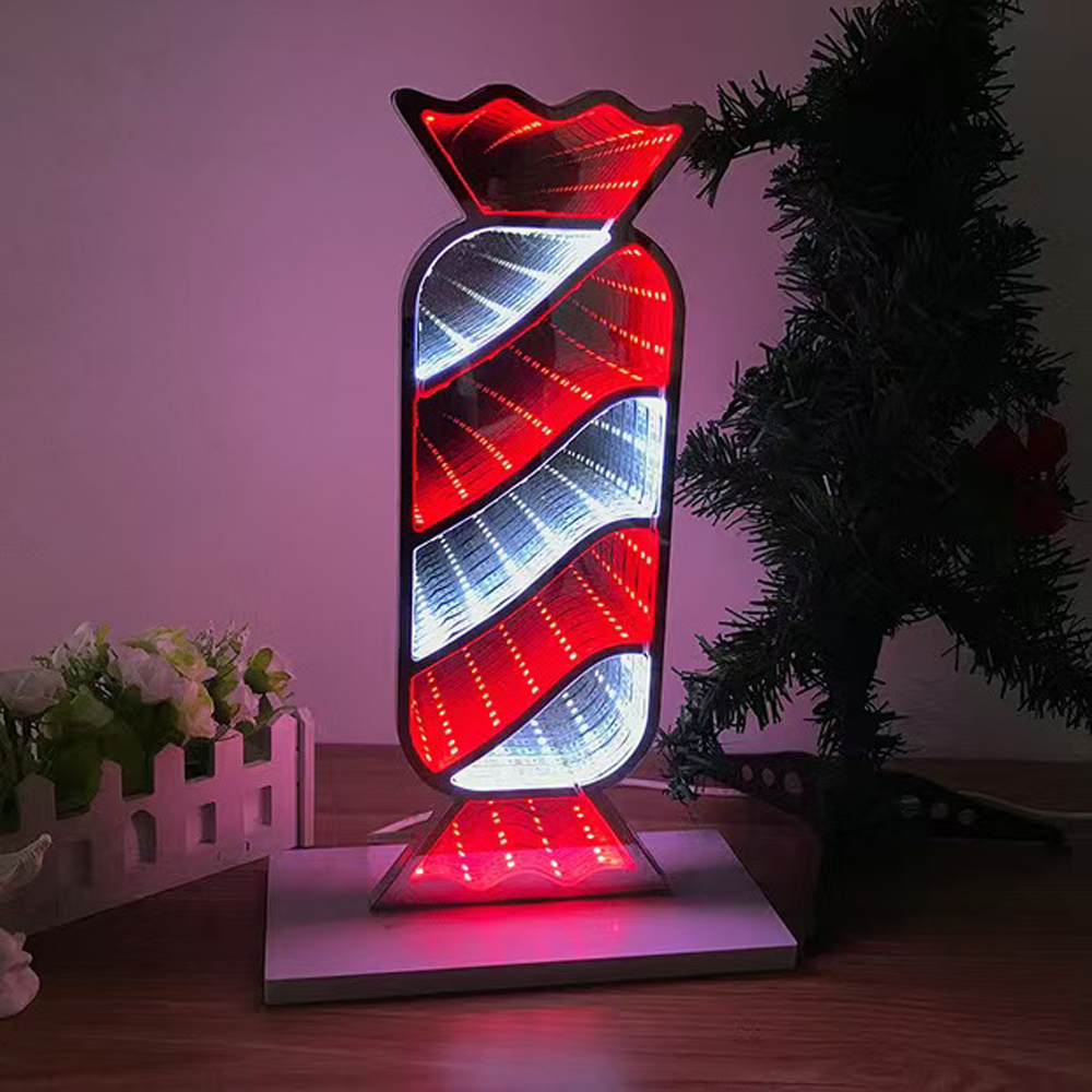 Desktop Lamp Candy Mirror Tunnel Light, LED Night Light 3D Mirror Light (Double Sided) Desktop Lamp Candy Mirror Tunnel Light, LED Night Light 3D Mirror Light (Double Sided)