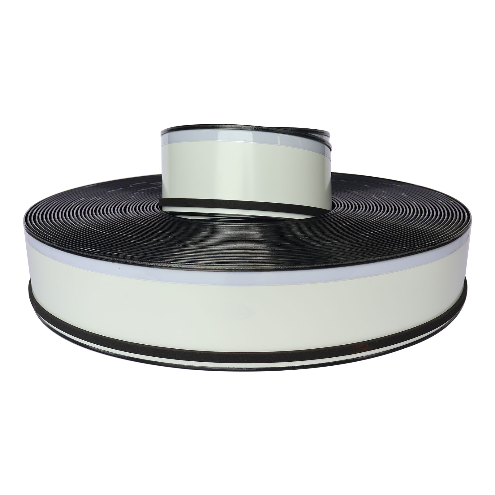 QOMOLANGMA 110mm (4.3") x 50m (164ft) Black Color Aluminum Trim Cap with PC & Foam (Channelume)