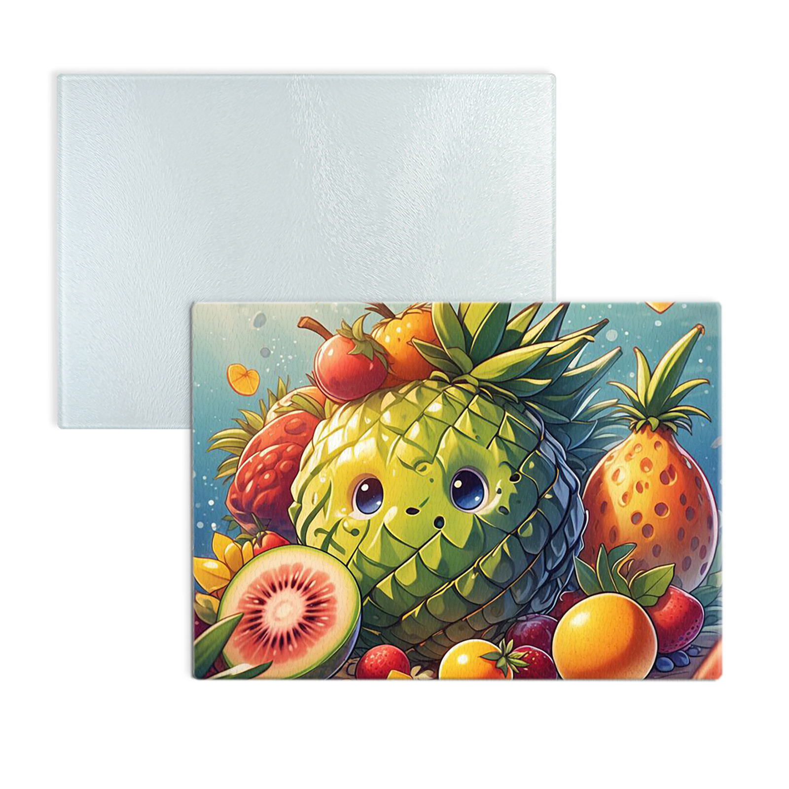 25pcs of Set 11in x 7.9in Tempered Glass Cutting Board Sublimation Blanks with White Coating Rough