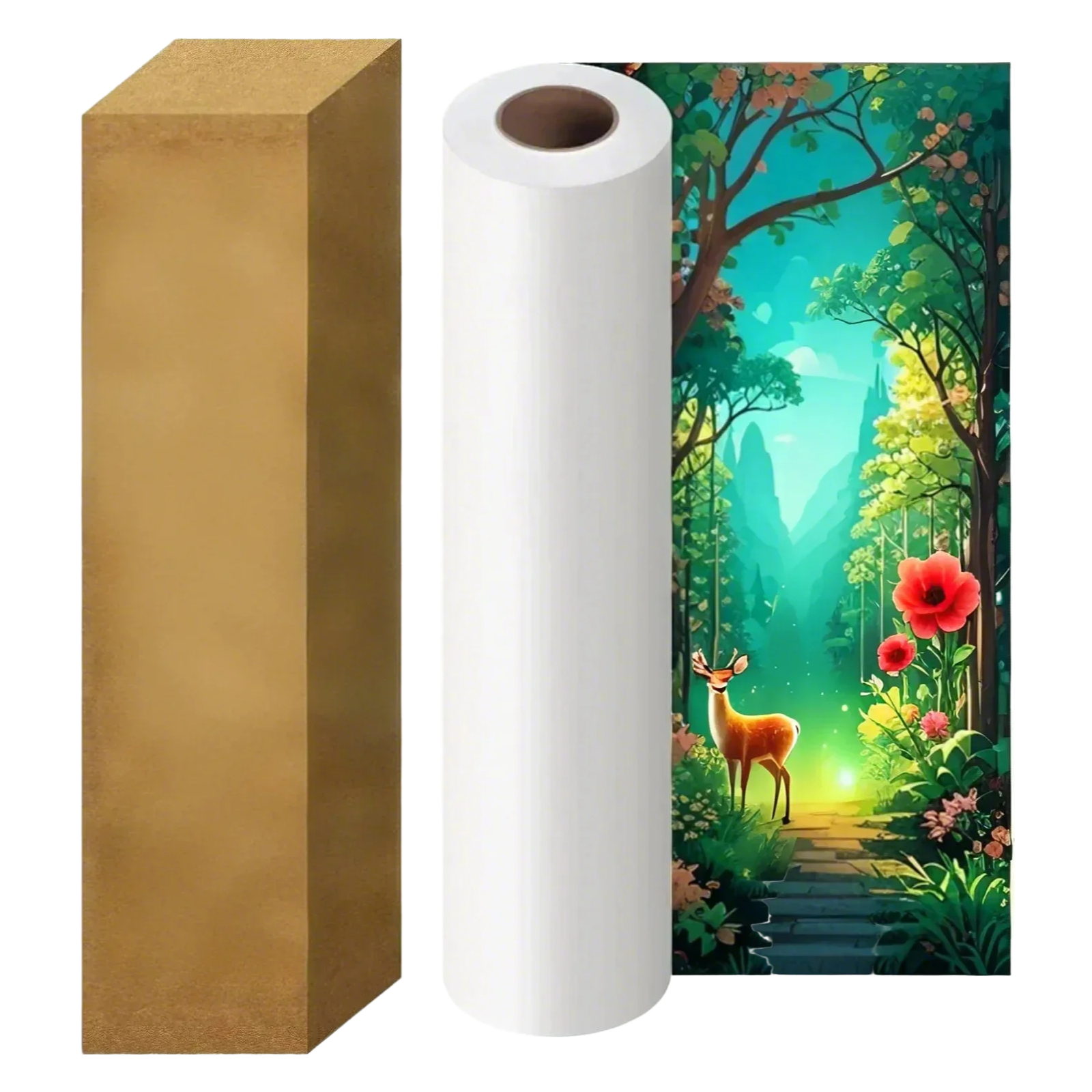 CALCA 95gsm 17in x 100ft Fast Dry Dye Sublimation Paper for Heat Transfer Printing, 3" Core