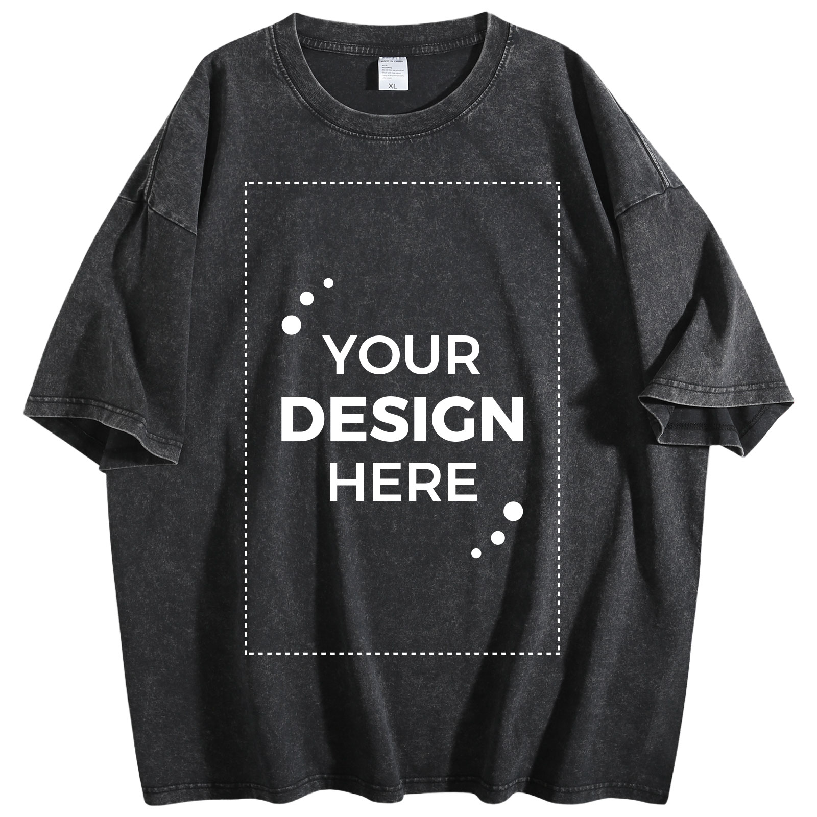 Customized T Shirts Vintage Wash Tee Customize Your Own Design T-Shirt Custom Tee Shirt Design