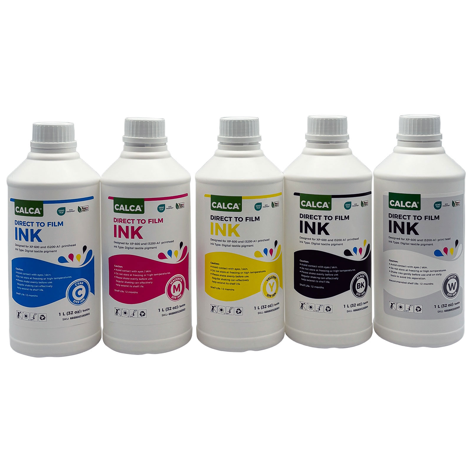 US-Stock, CALCA Direct to Transfer Film Ink for Epson Printheads. 32 oz, Bottle of 1L, Water-based DTF Inks
