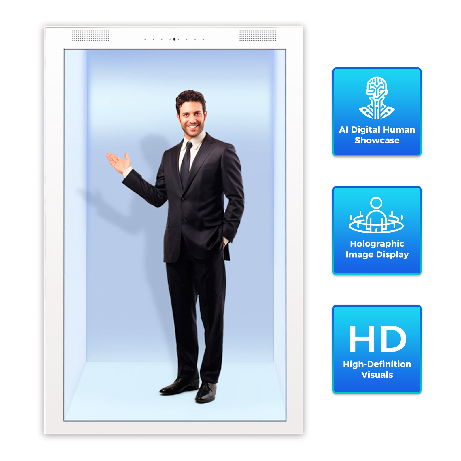 CALCA 86-inch Smart Holographic Cabin Display LCD Transparent Showcase/3D Holography Box