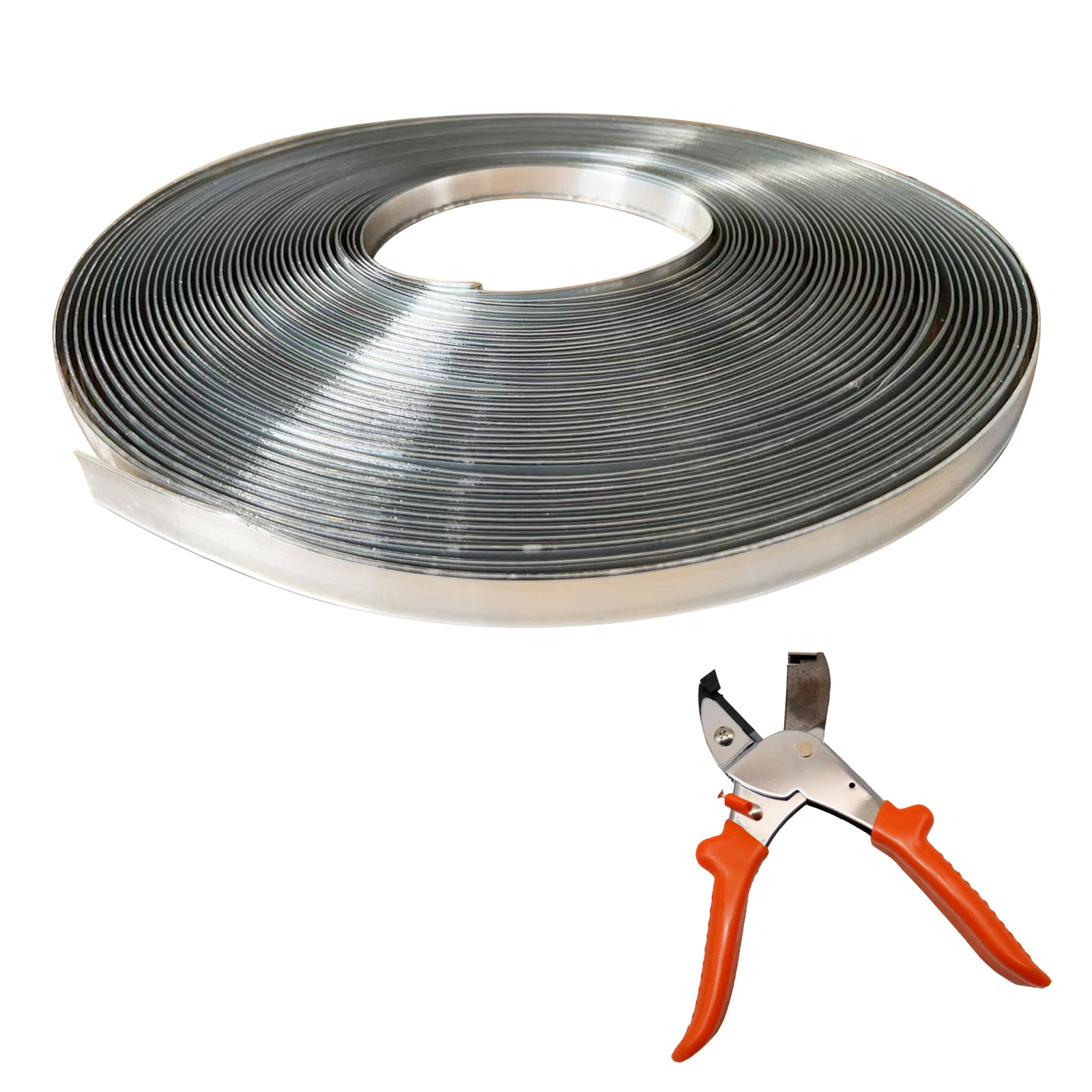 26mm (1") x 45m (148ft)/roll 2rolls/pack Gold/Silver Arrow Trim Cap + Trim Cap Galvanized Hand Notcher Tool for Channel Letter
