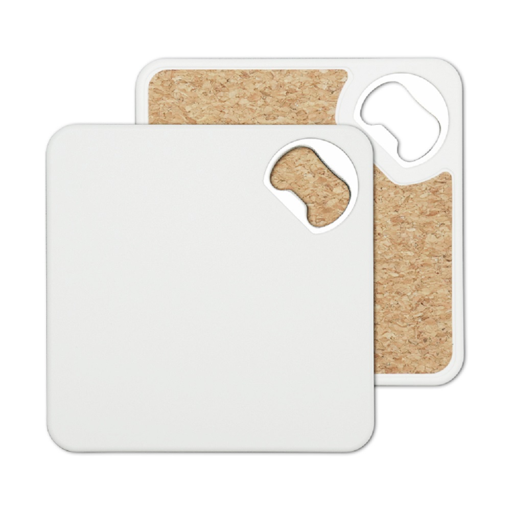 CALCA Sublimation Blank Square 3.7in Coaster & Bottle Opener with Cork Backing for DIY Projects and Presents CALCA Sublimation Blank Square 3.7in Coaster & Bottle Opener with Cork Backing for DIY Projects and Presents