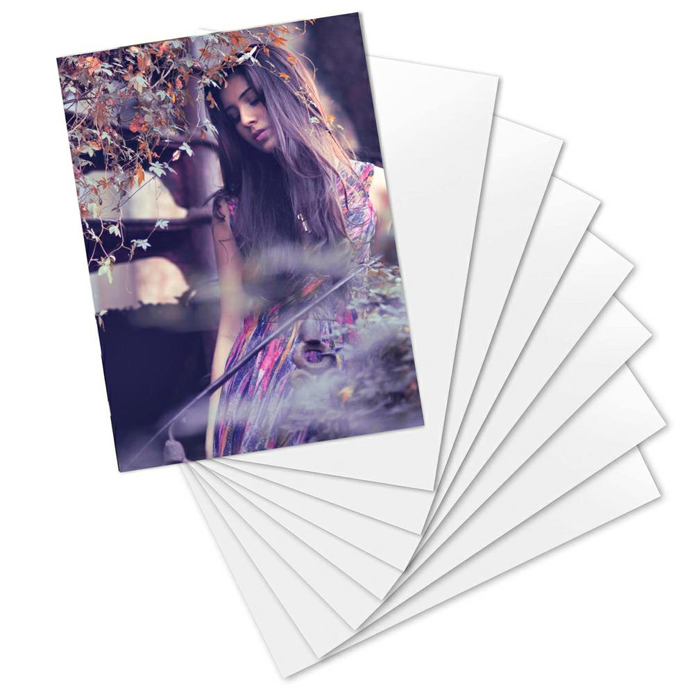 CALCA 8"x12" 20pcs Glossy White Sublimation Aluminum Sheets, 0.22mm Thickness, Premium Metal Blanks for DIY Crafts & Personalization