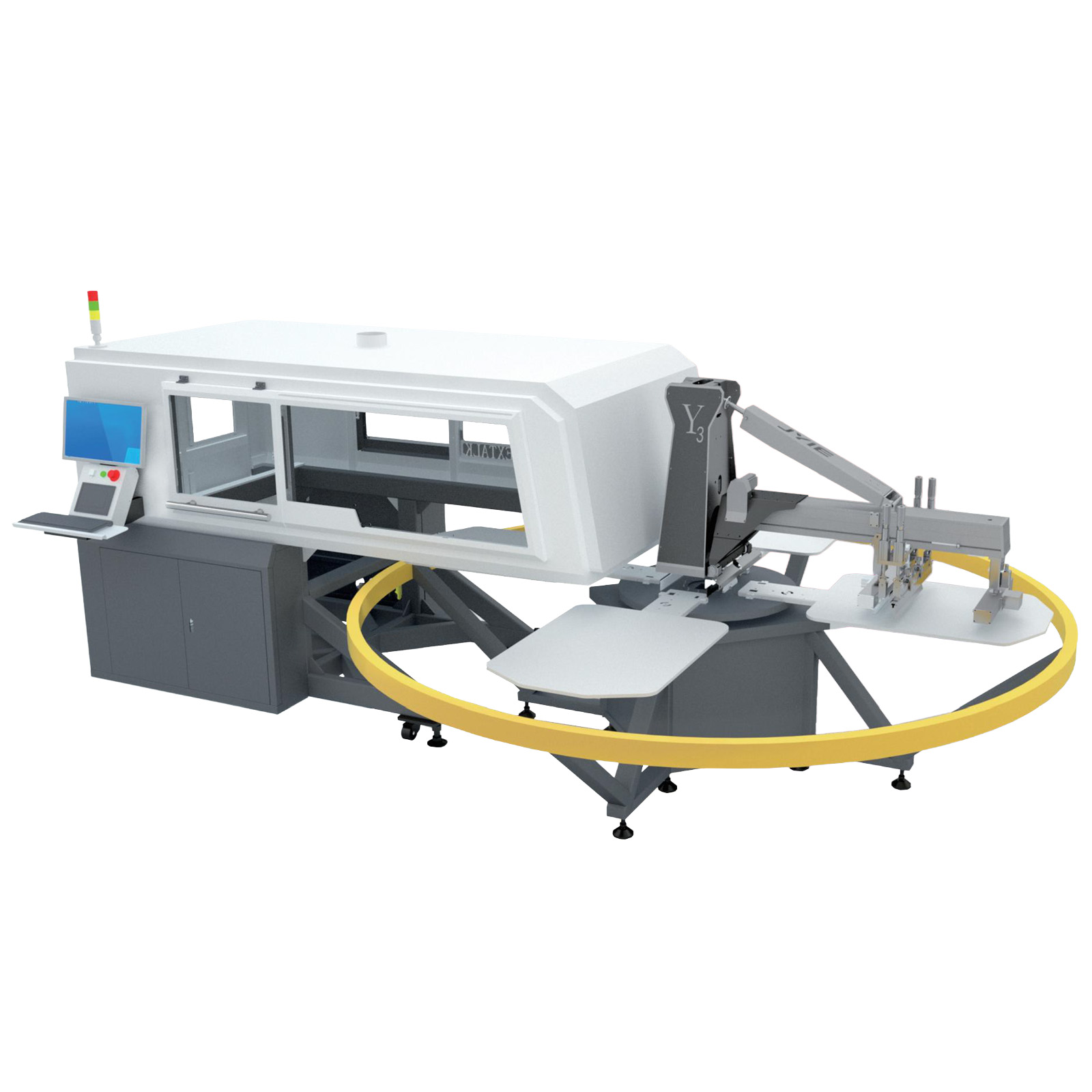 Oval digital white ink printing machine
