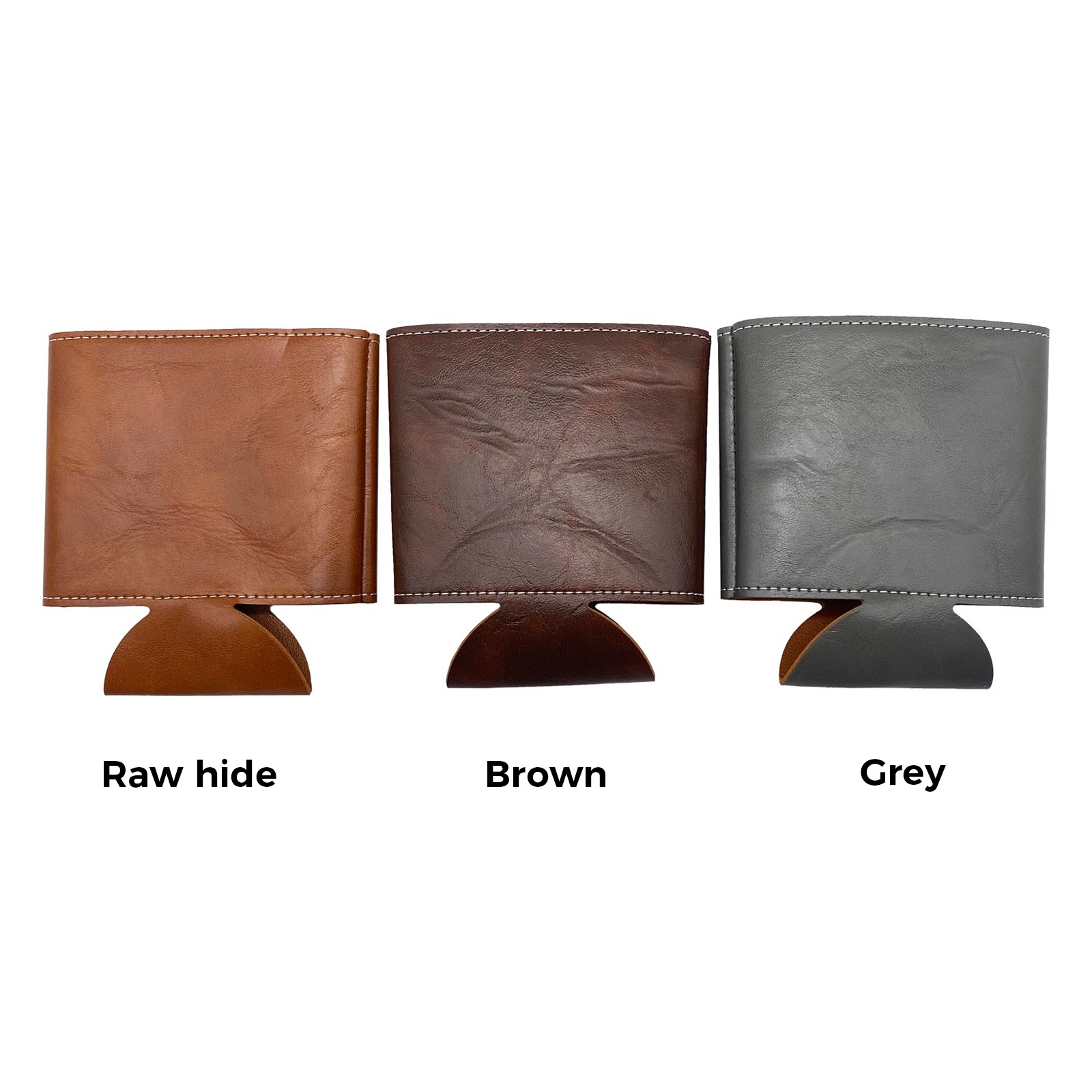 US Stock-10PCS Leather Can Cooler Holder Beer Can Holder beverage holder for Gifts Personalized Engraved Can Cooler