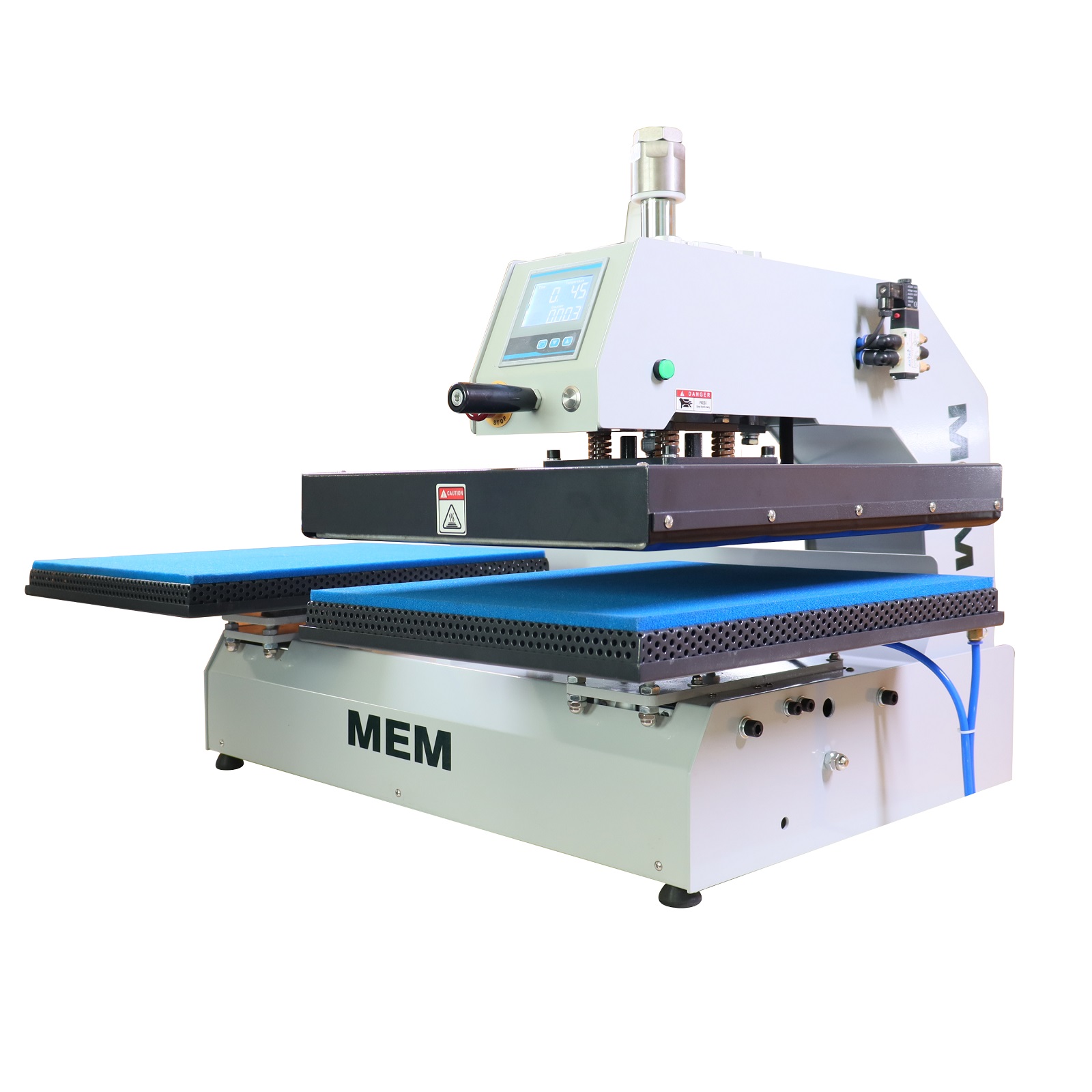 MEM 16"x20" Dual Station Pneumatic Heat Press - DTG/DTF Curing System with Interchangeable Platens