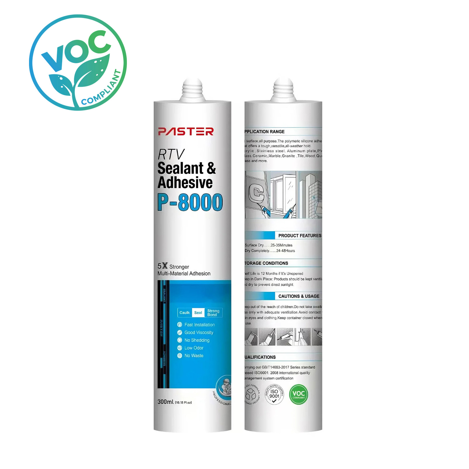 US Stock P-8000 Acrylic and Metal Mixed Adhesive High-viscosity Neutral Silicone Environmentally Friendly Adhesive