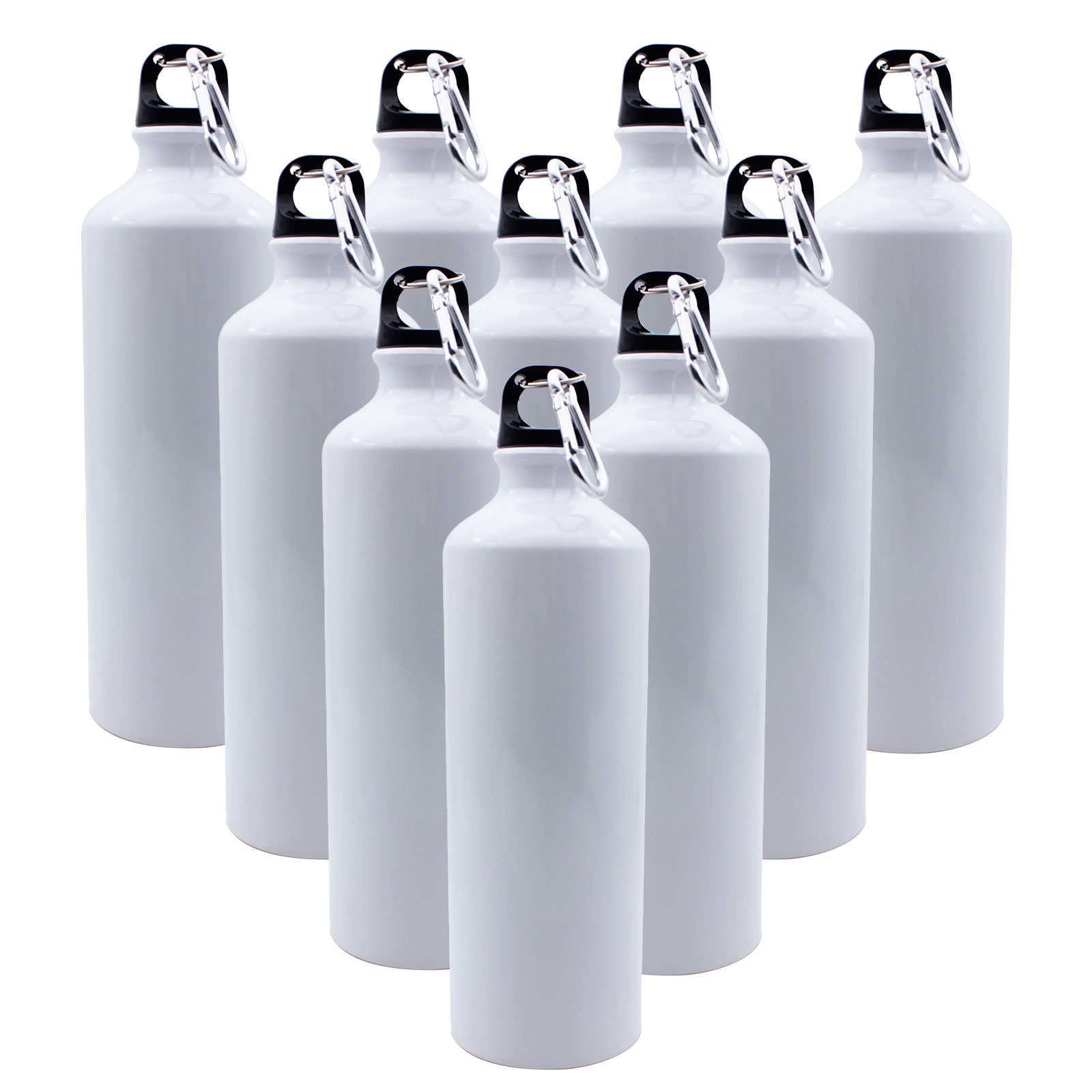 US Stock CALCA 30 Pack 750ml White Blank Aluminum Sports Bottles for Sublimation Printing