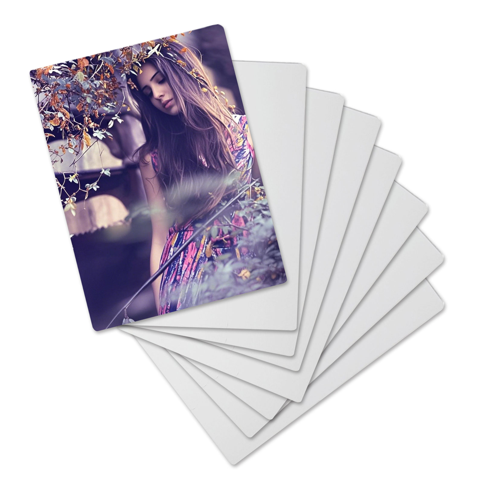 CALCA 8"x12" Sublimation Gloss White Aluminum Blanks 0.22mm Rounded Corner Metal Boards 20 Pack Value Set for DIY Custom Signs & Photo Crafts