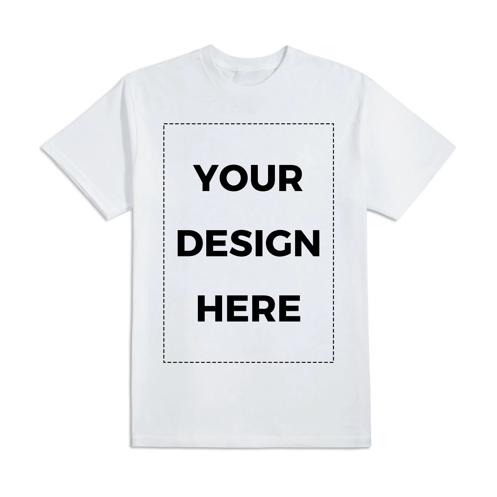 Custom Oval DTG Printed T-Shirts On-Demand 6.9 oz White Tees