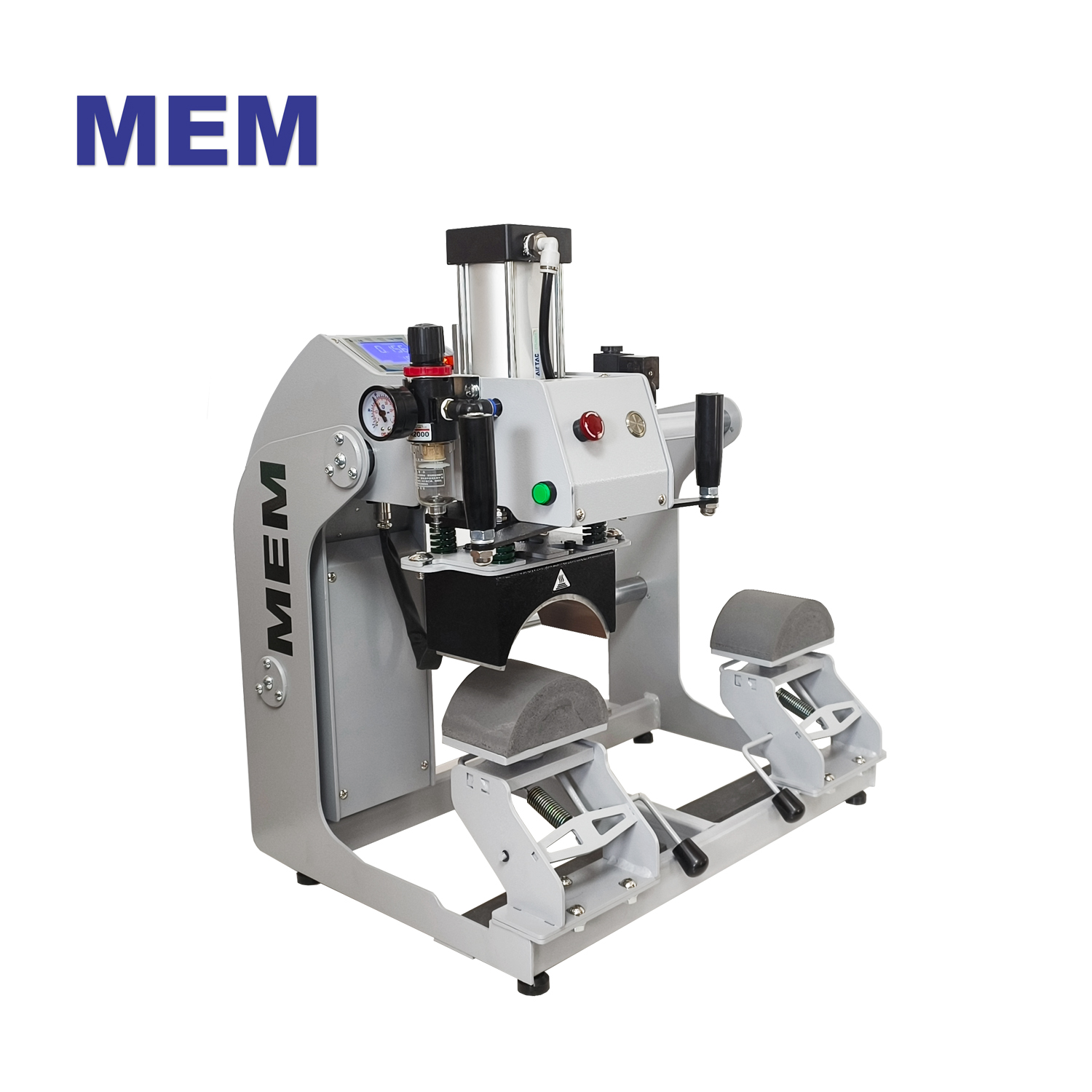 MEM 13" x 9" Semi-Automatic Pneumatic Double Station Hat Press Machine