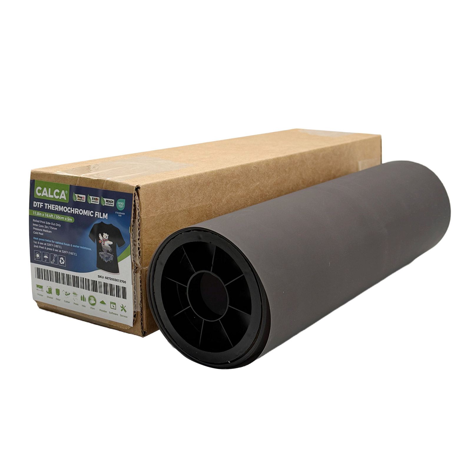 US Stock, 11.8in x 16.4ft/30cm x 5m DTF Thermochromic Film Roll,Cold Peel