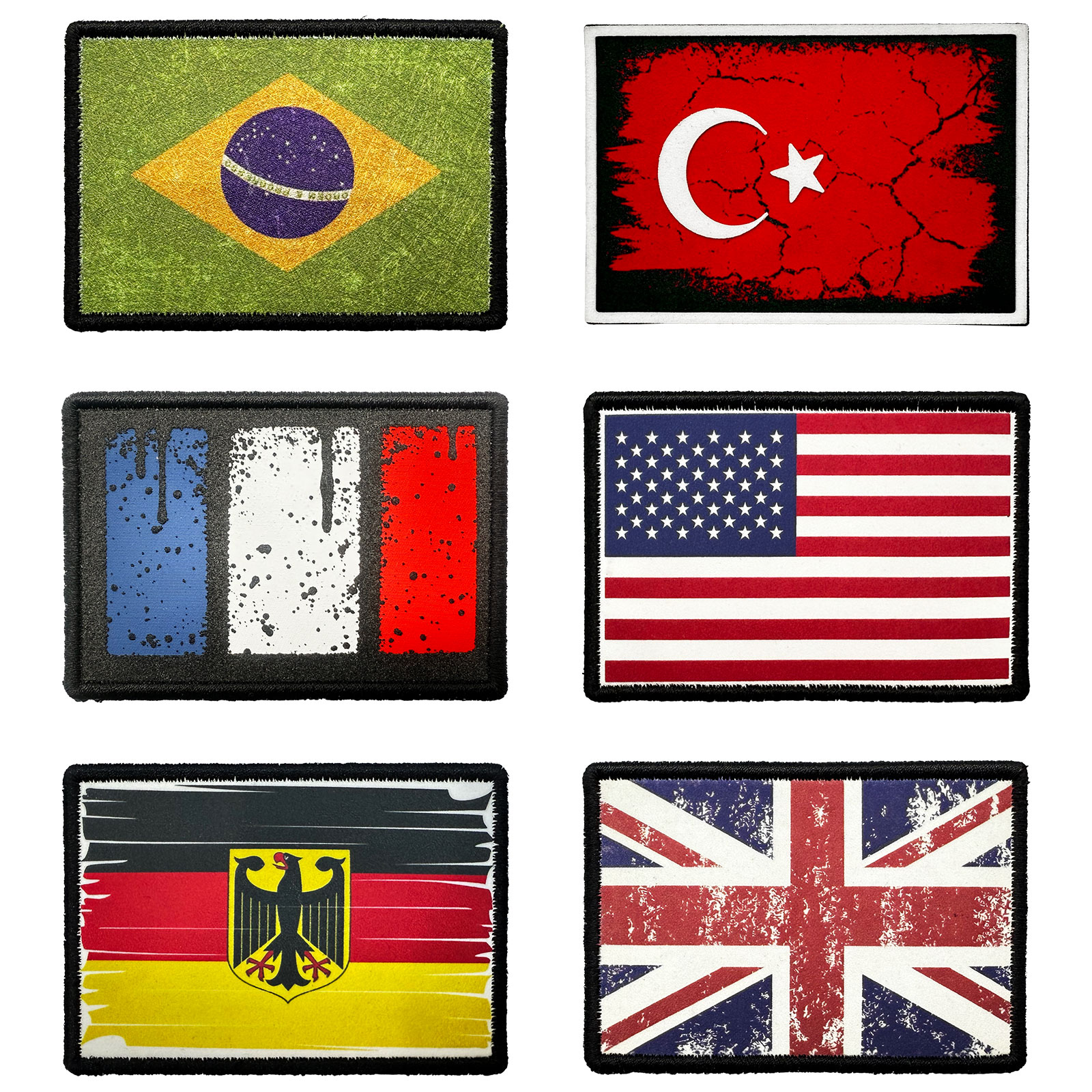 Custom Dual-Face Hook & Loop Patch – 3D High-Frequency UV Printed Logo & Flag