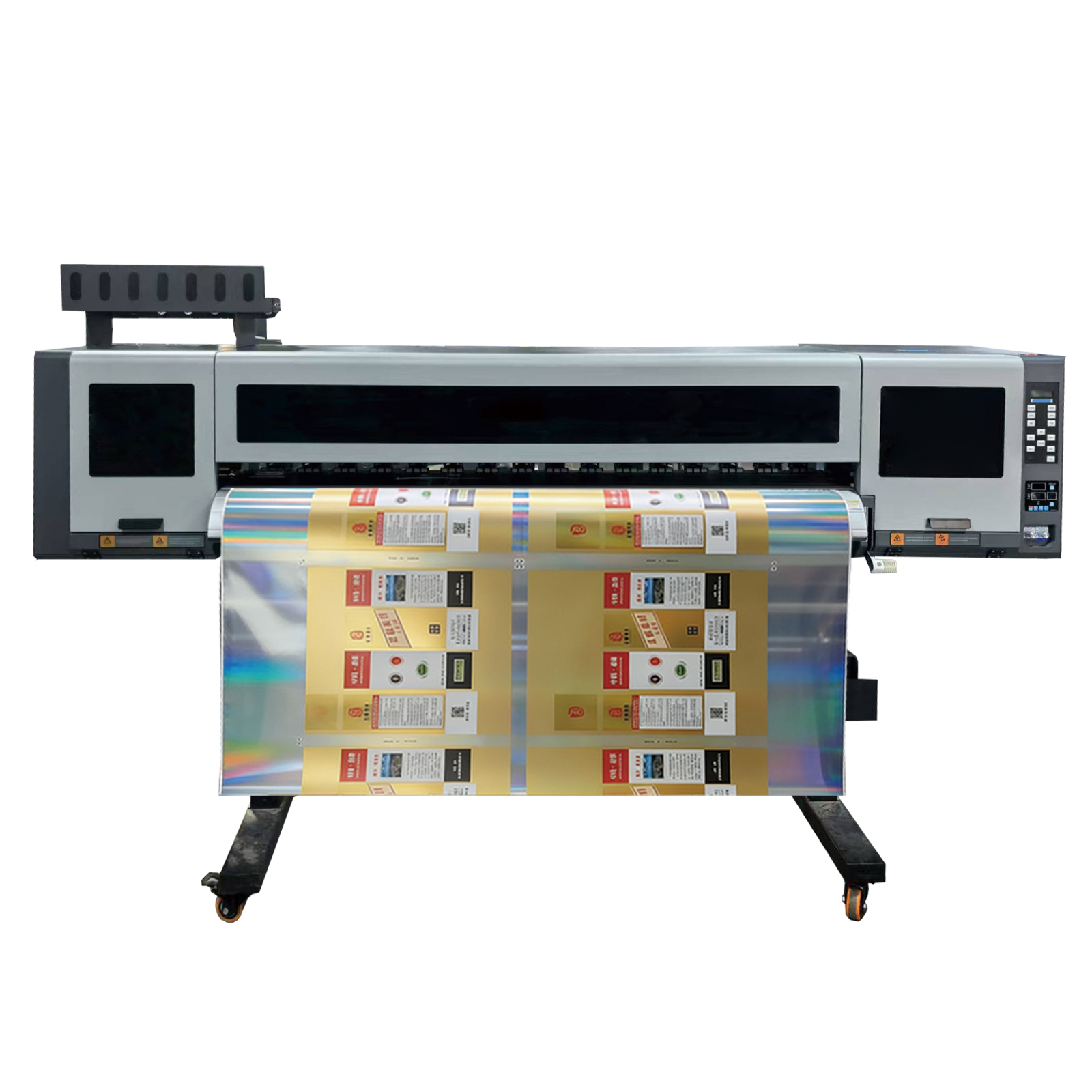1.38m Roll to Roll UV Inkjet Printer with 4 Epson i3200U Printheads for Coated Paper, Duplex Paper, Gold/ Silver/ Laser Paper