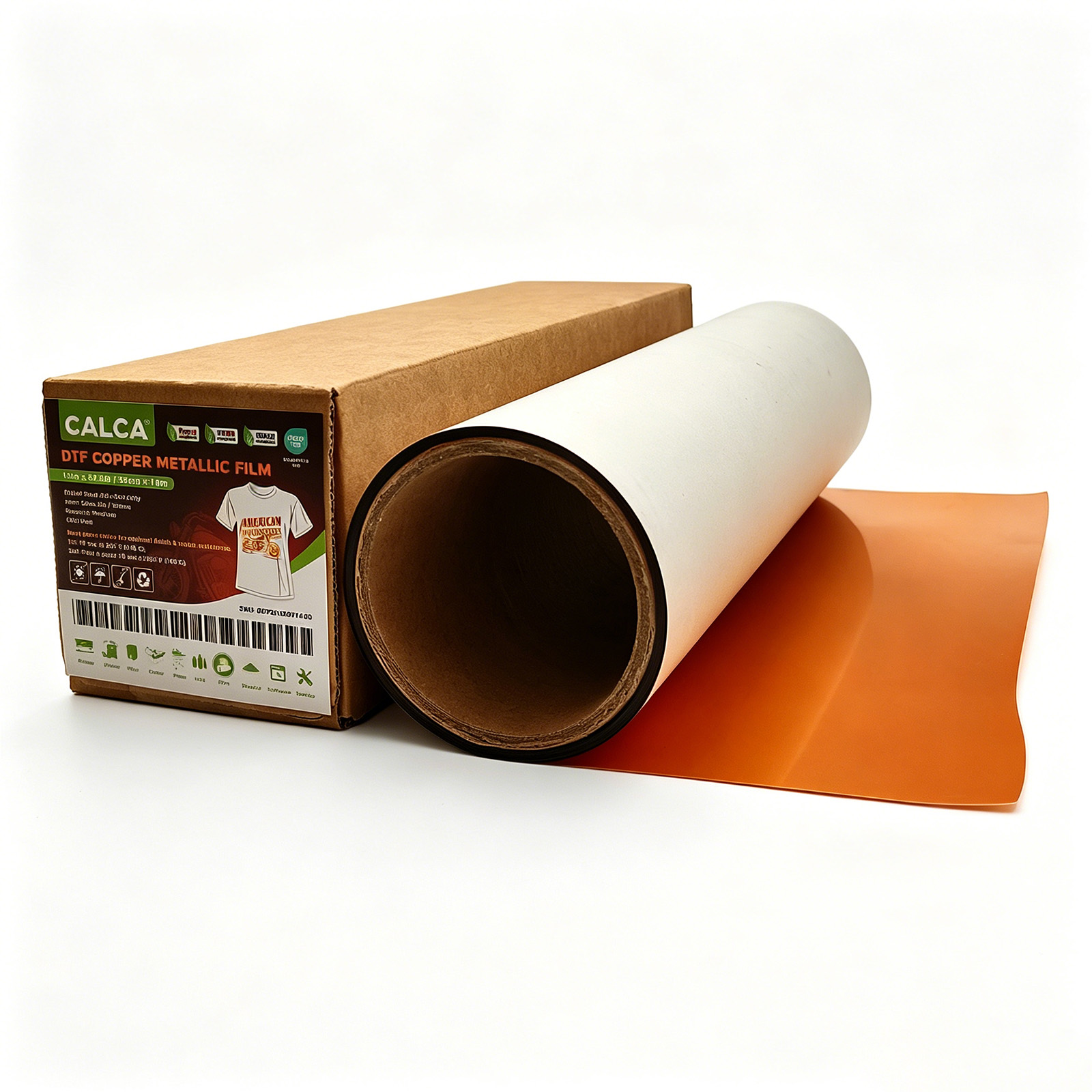 US Stock, CALCA 23.6in/60cm DTF Copper Metallic Film Roll,Cold Peel