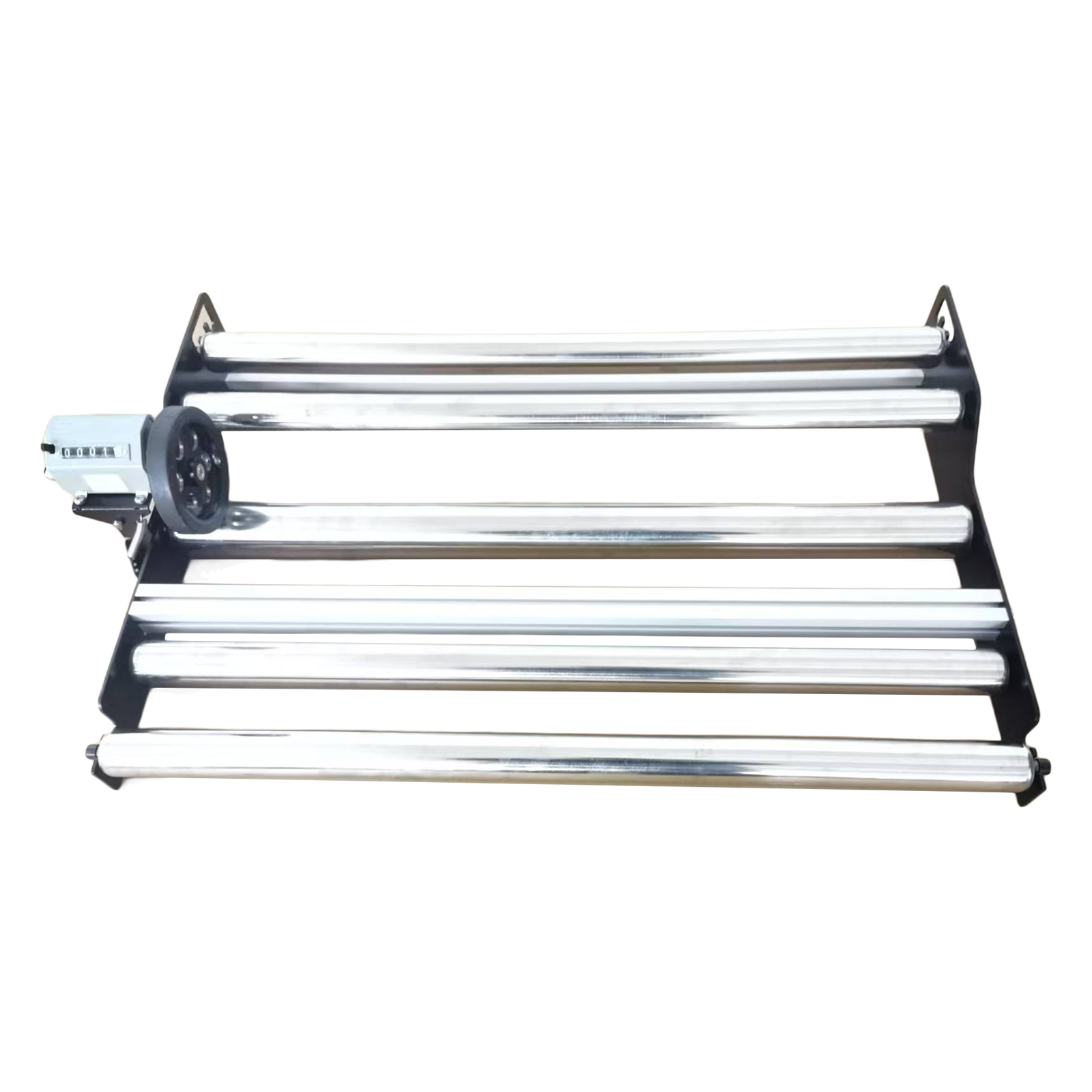 27.6" Media Roll Holder with Meter Counter – Mobile Tray for DTF Film & Vinyl Finishing