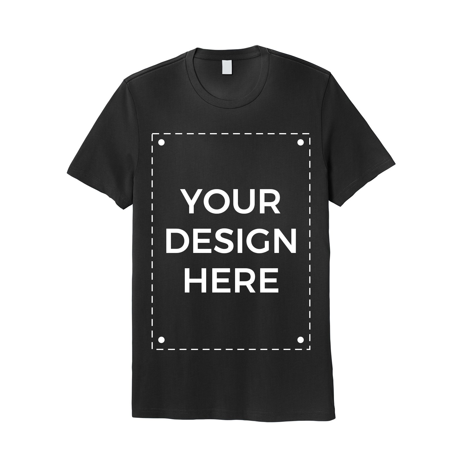Custom DTG Printed Heavyweight 6 oz Unisex Short Sleeve Tee – Black