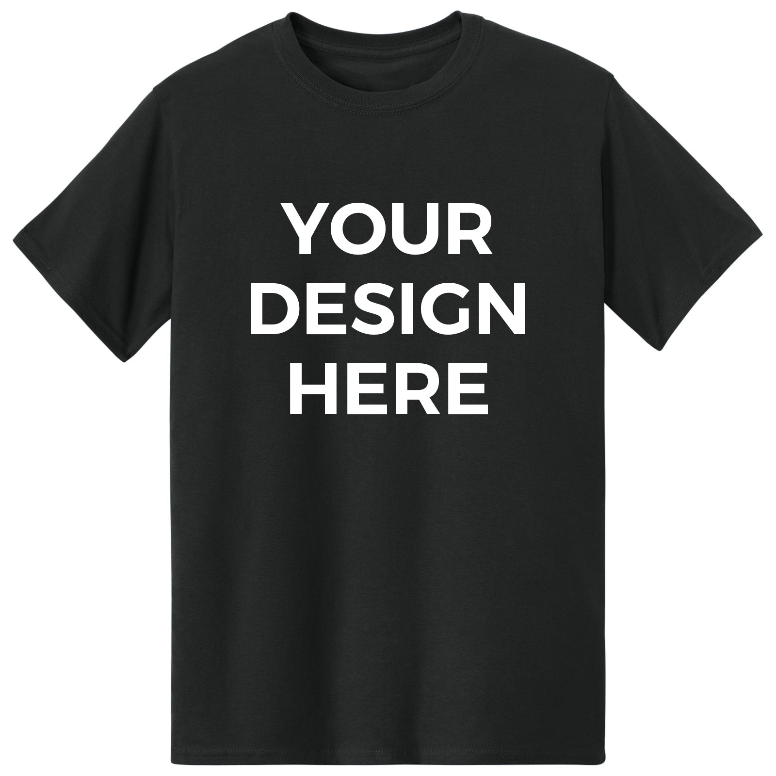 Custom DTG Printed Heavyweight 6 oz Unisex Short Sleeve Tee – Black