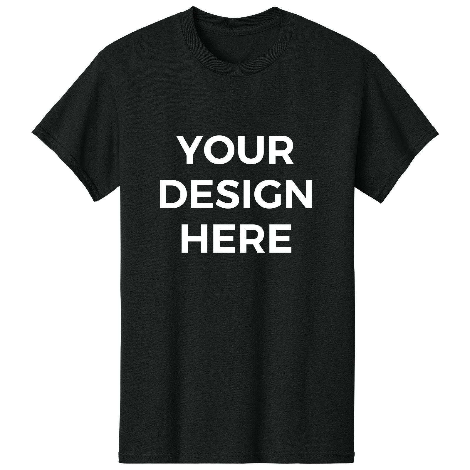 Gildan 5000 Heavy Cotton T-Shirt | 5.3 oz Unisex Blank Tee in Black – Custom DTG Printing