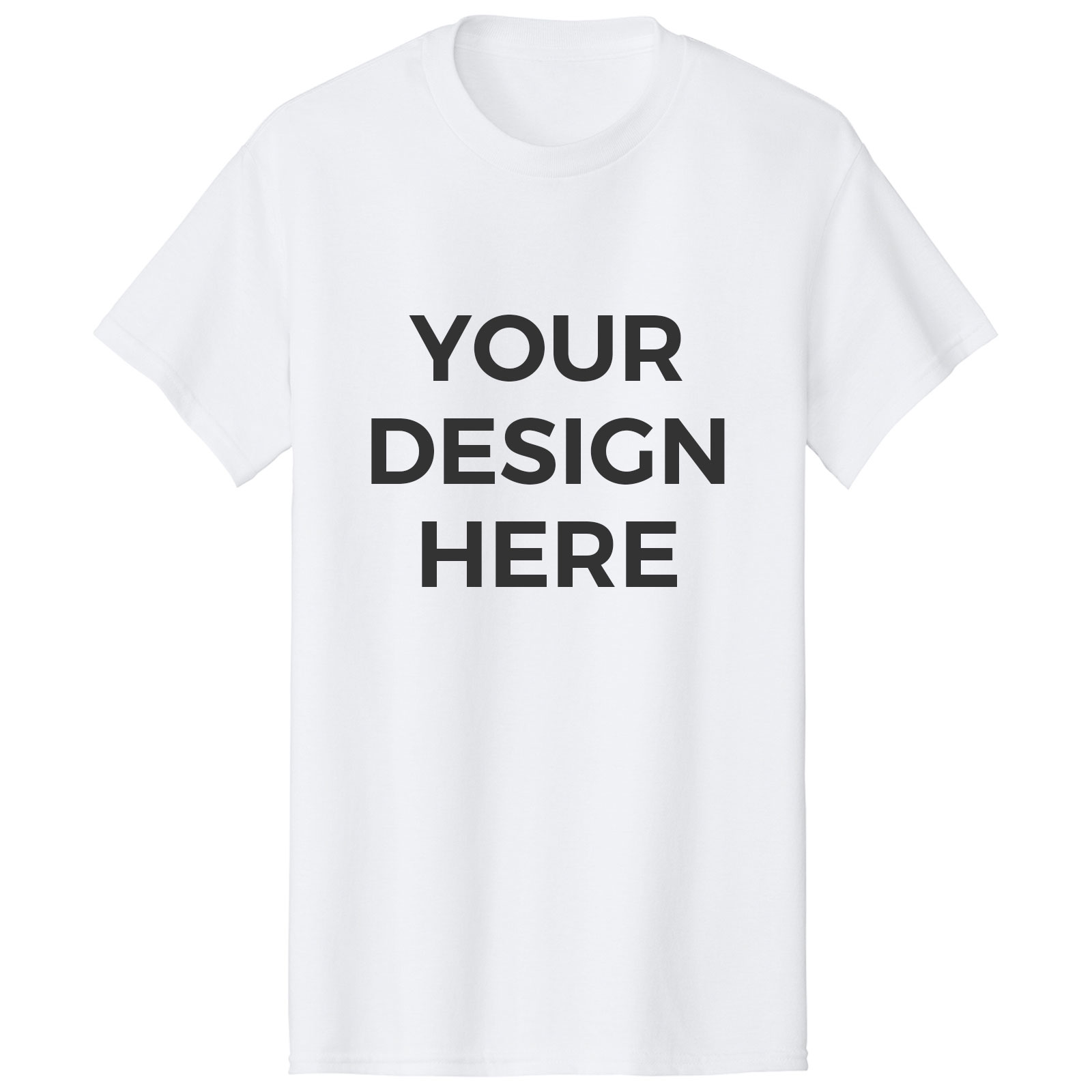 Gildan 5000 Heavy Cotton T-Shirt | 5.3 oz Unisex Blank Tee in White – Custom DTG Printing
