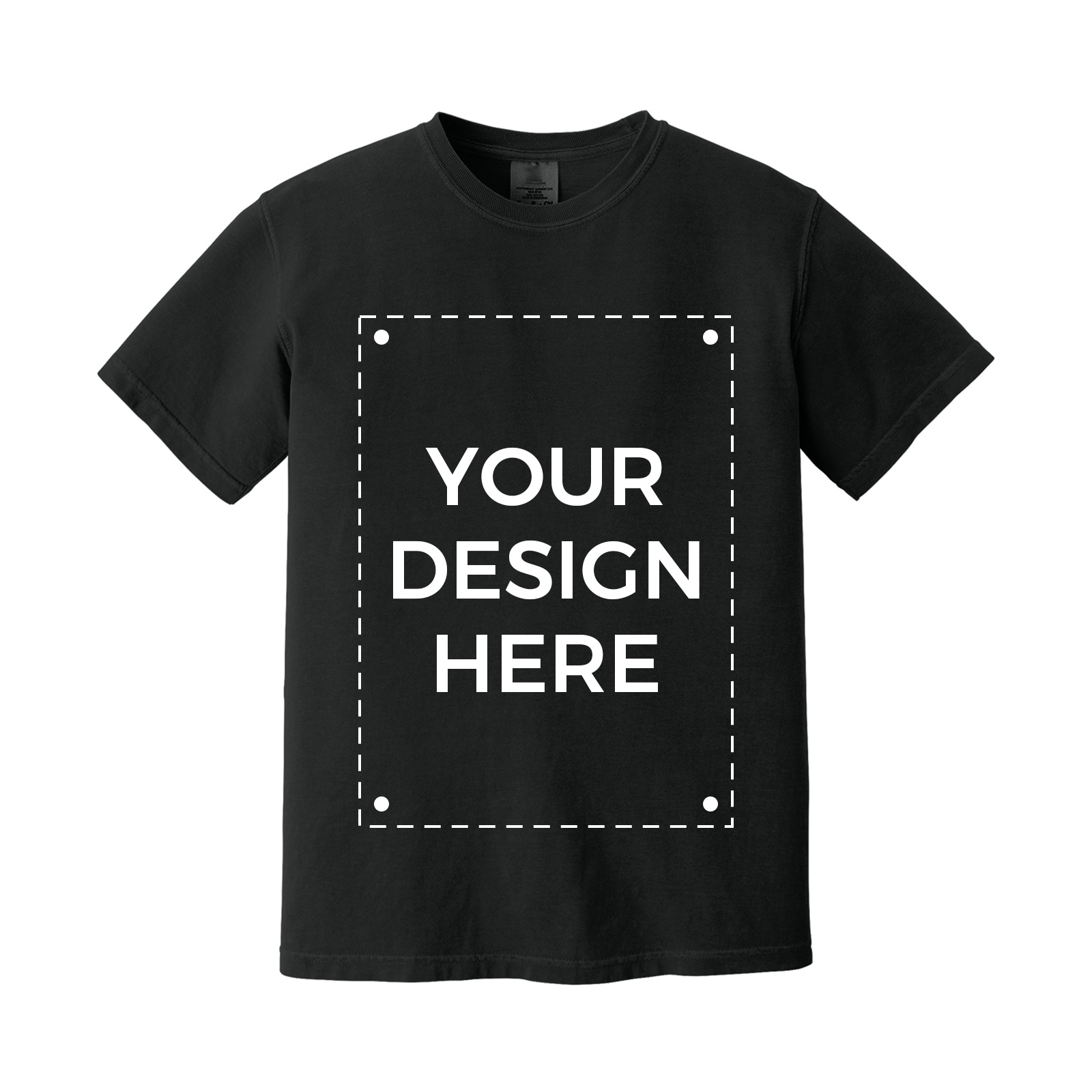 Custom DTG Printed 6.1 oz Unisex Short Sleeve Tee – Black