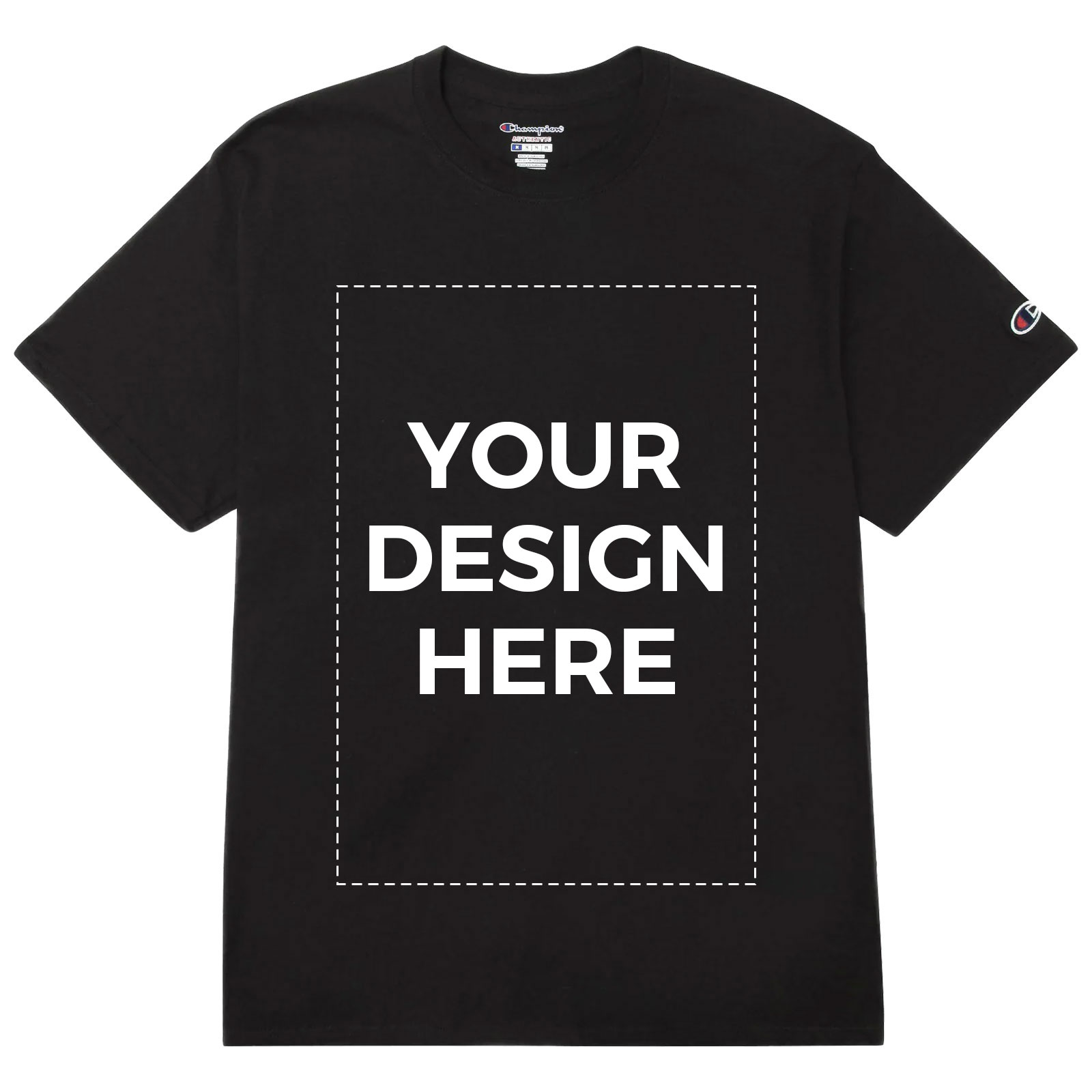 Custom DTG Printed Heavyweight 6 oz Unisex Short Sleeve Tee – Black