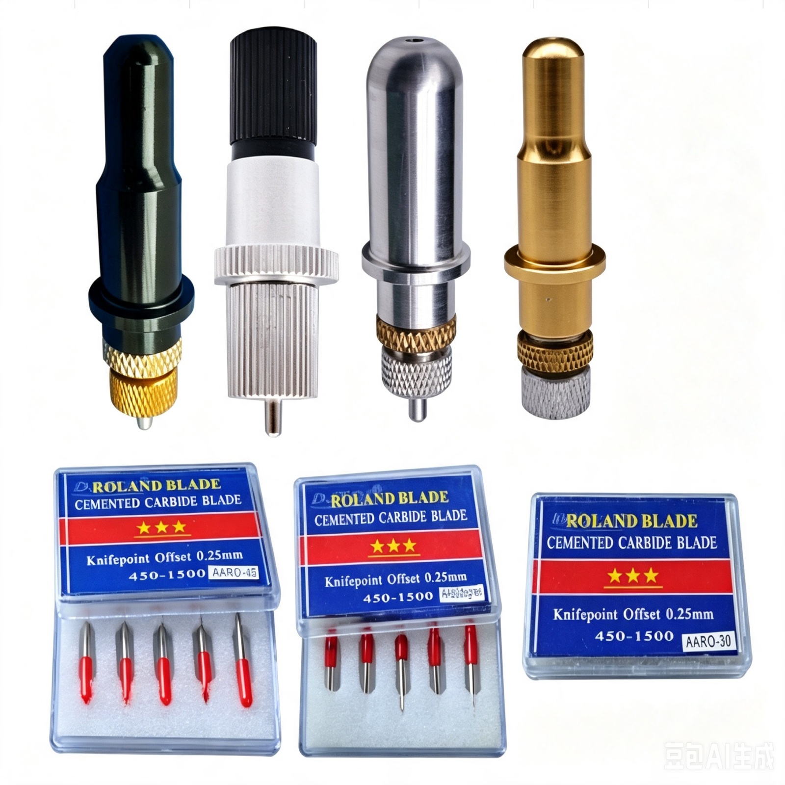 7-Piece Vinyl Cutter Blade & Holder Kit – 30°/45°/60° Blades for Roland & More