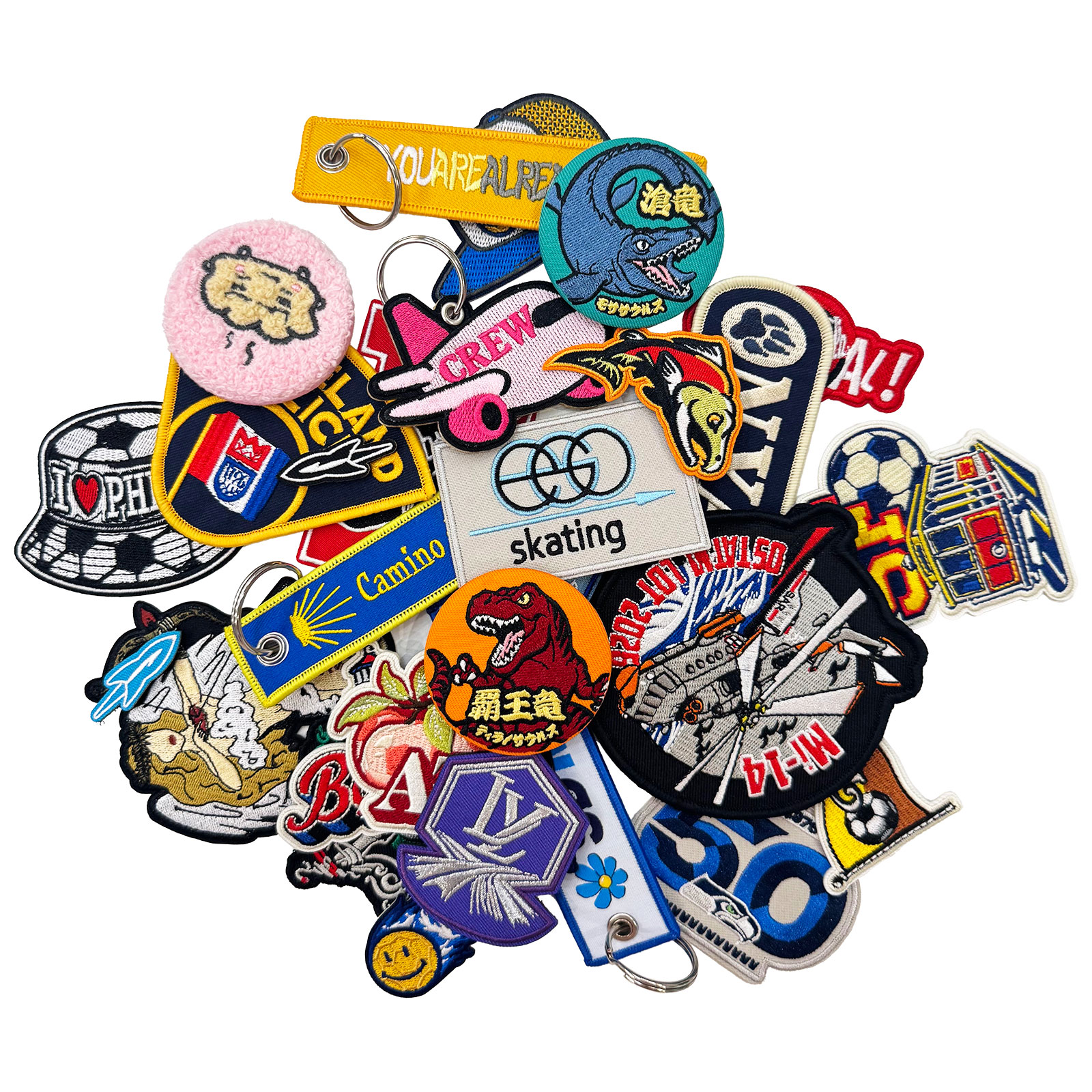 3 x 3 Inch Custom Embroidered Patch, Heat-Press / Iron-on Personalized Embroidered Patch