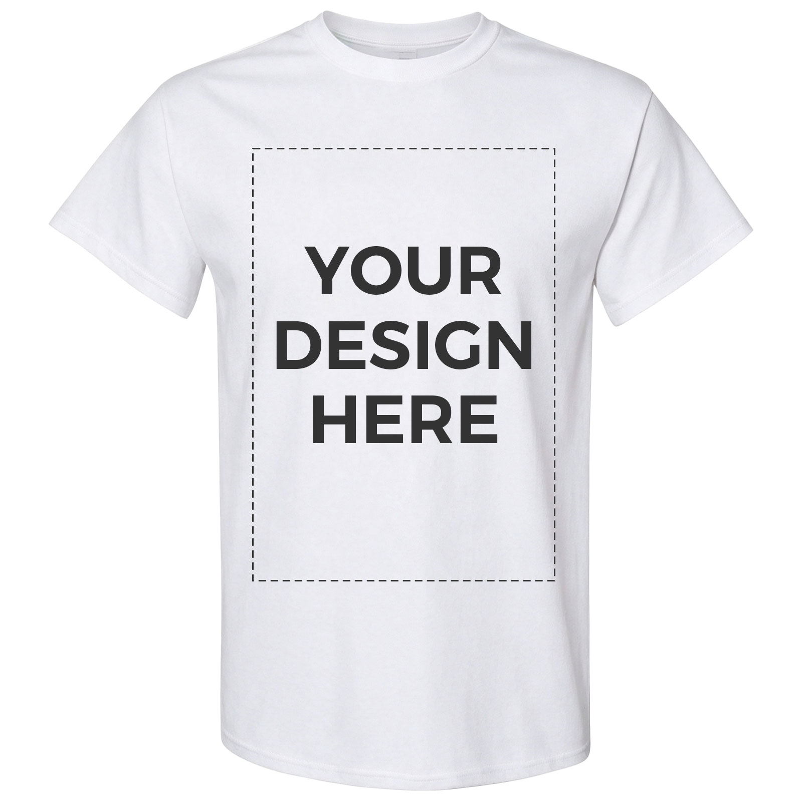 Custom DTG Printed 6.1 oz Heavyweight Tee – Port & Co PC61, White Unisex