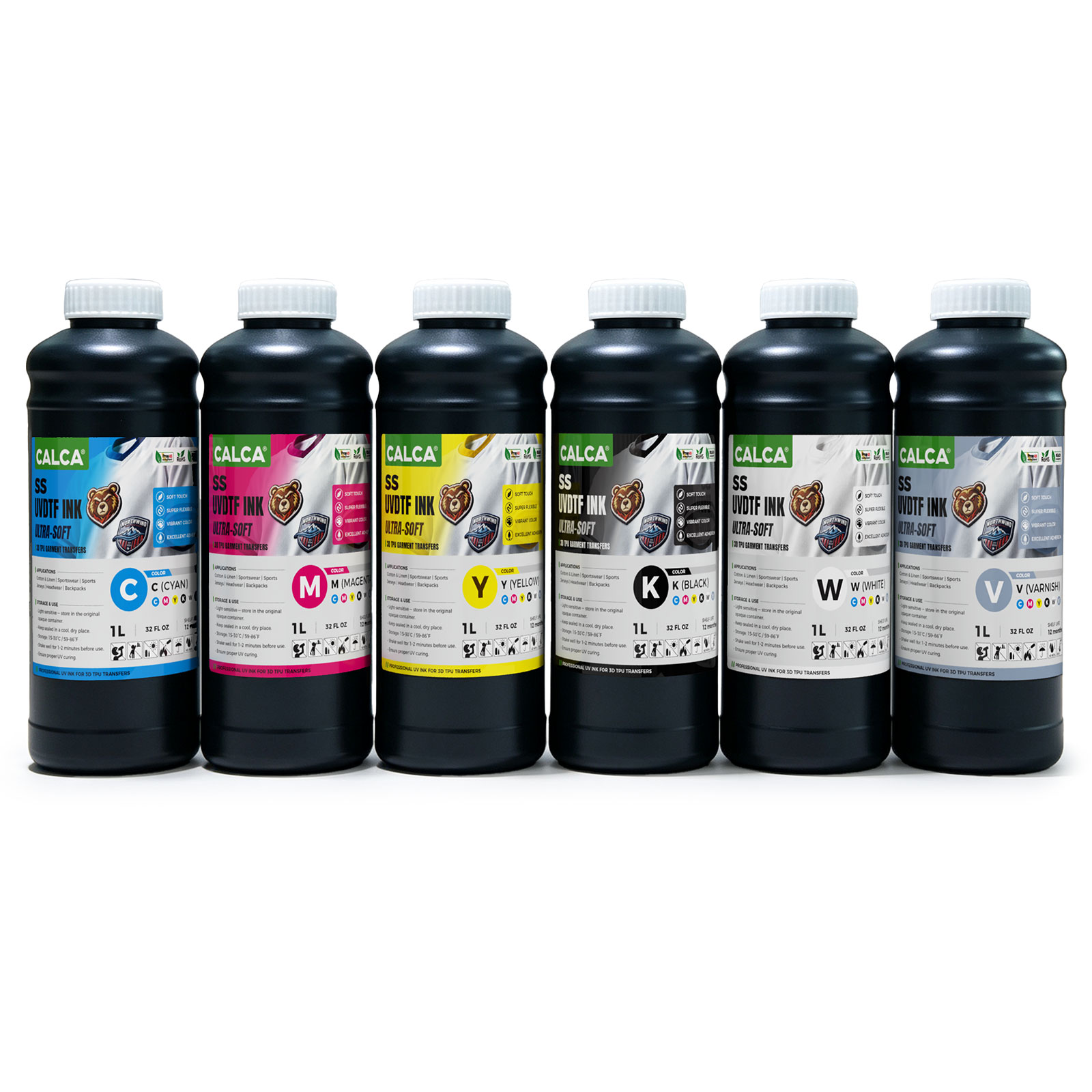 CALCA Ultra Soft UV Ink – Premium 3D Raised Label Ink for Cotton, Linen & More Fabrics