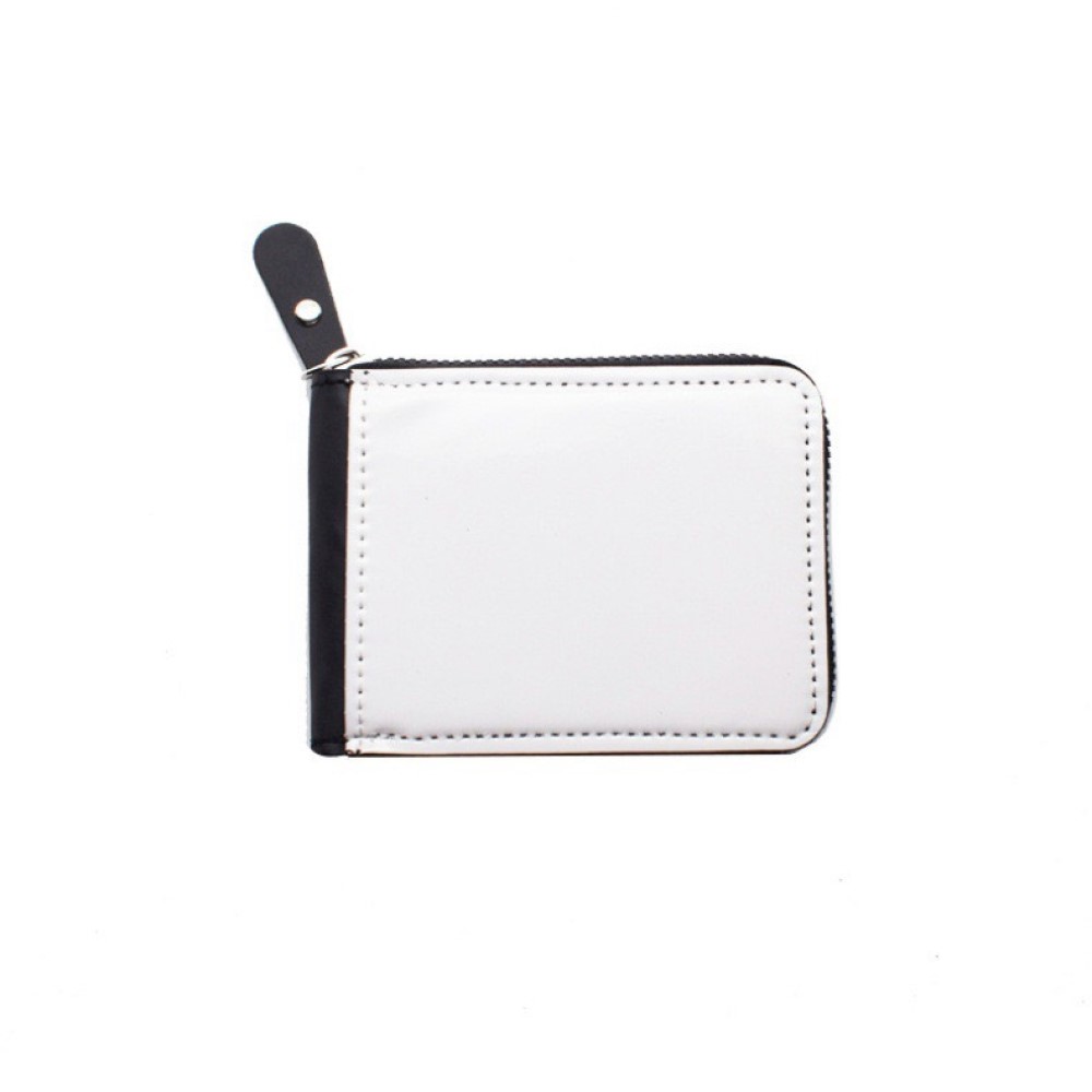 10PC Sublimation Blank White PU Leather Wallet Coin Purse-4.3 x 3.35in