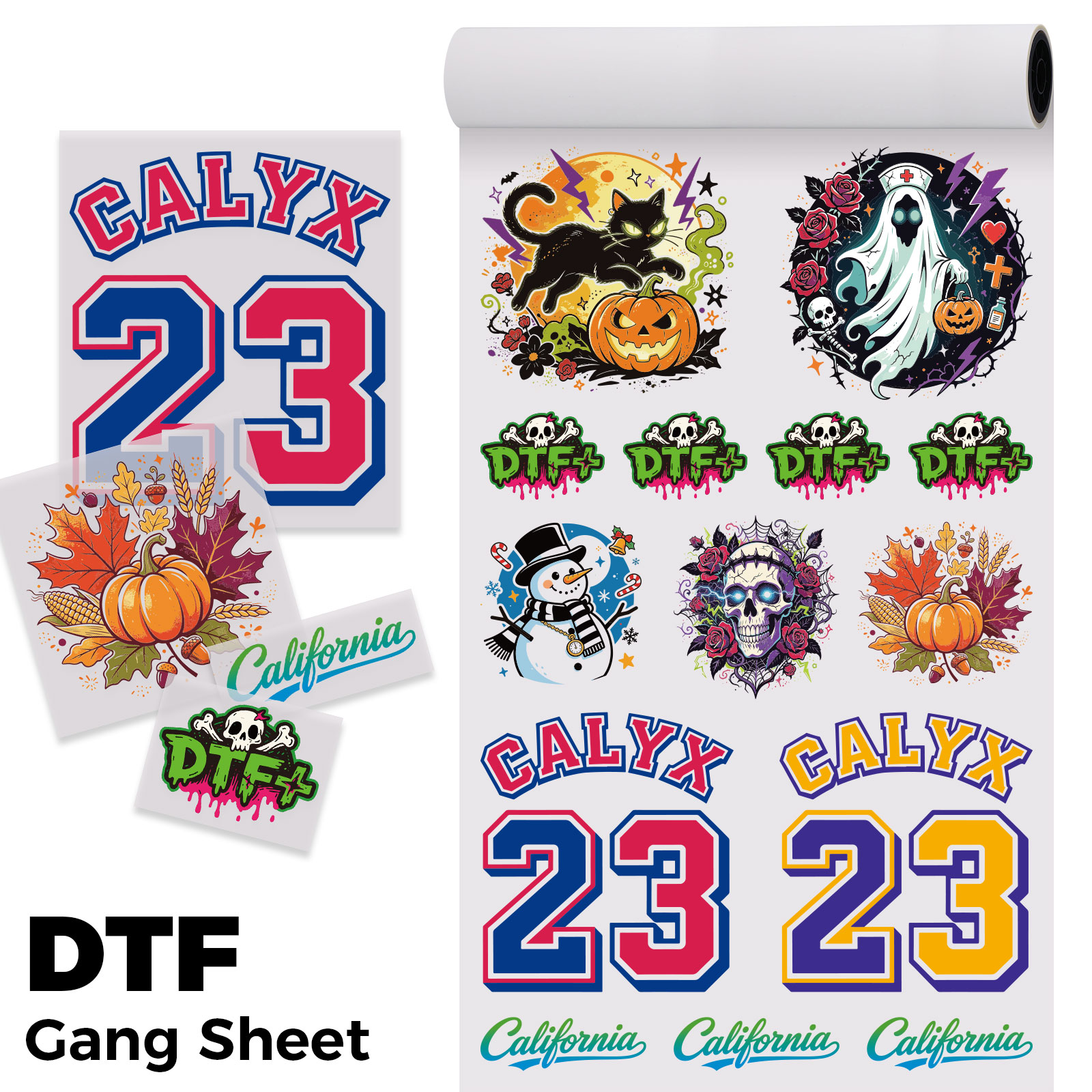 Custom DTF Gang Sheet – 23" Fixed Width, Upload Your Design, We Print & Ship