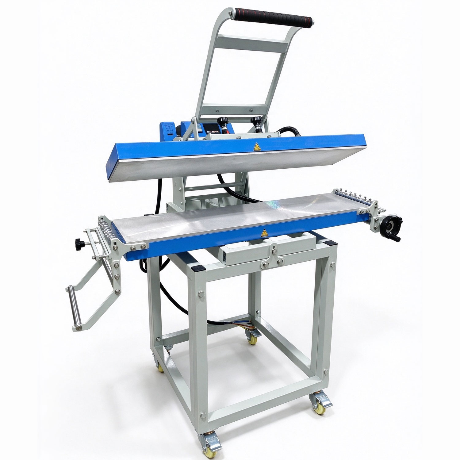 9.8 x 39in Manual Webbing Heat Press, Top & Bottom Heating for Lanyards, Straps & Webbing