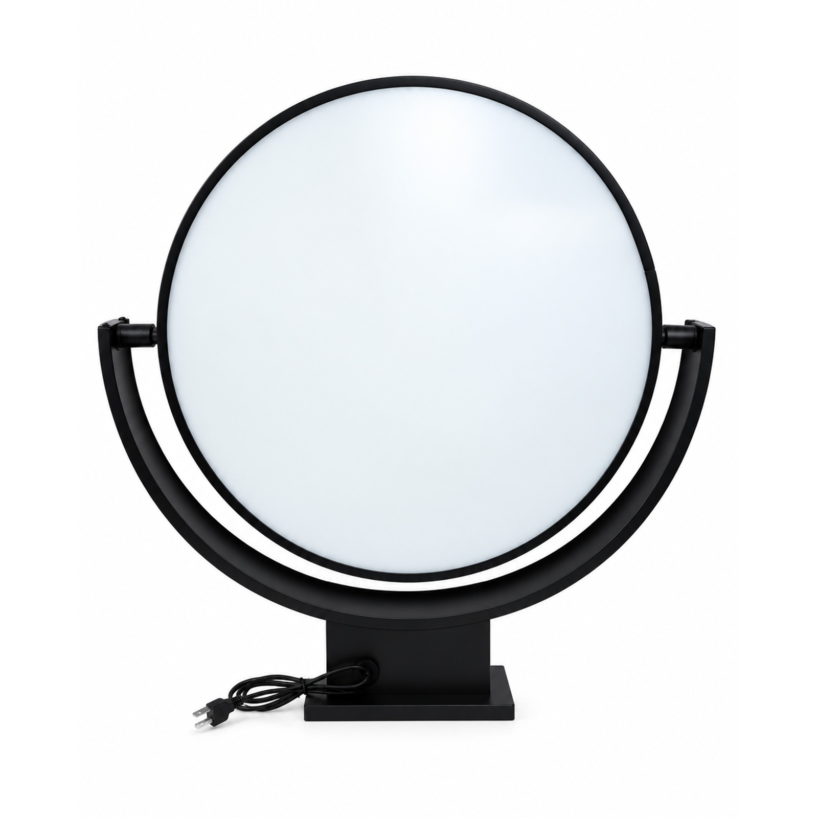 15.7" (40cm) Round LED Light Box – Rotatable Aluminum Frame, Blank Backlit Sign for Custom Signage & Storefront Display