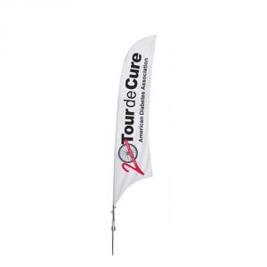 11.5 ft Feather Banner with Spike Base (Single Sided Printing)