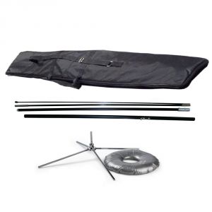 11.5 ft Pole with Cross Base and Water Bag Flag Banner Stand