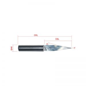 Long Cel Flat Bottom Engraving Bits
