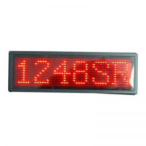 Red LED Name Badge Whit Scrolling Message 4*1.3*0.2in( 102 x 33 x 5mm)