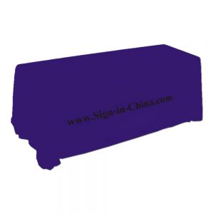 Mantel Para Mesa Rectangular Lados Largos con Logo 8ft(4) (Purpura)