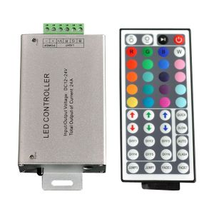 Control remoto IR para tira LED SMD 5050 3528 de 44 llaves DC 12V 24A 288W RGB.