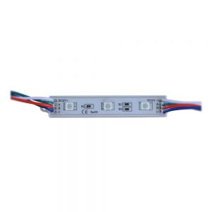 SMD 5050 Waterproof LED Module (3 LEDs, RGB Light, 0.72 W, L74 x W12mm)