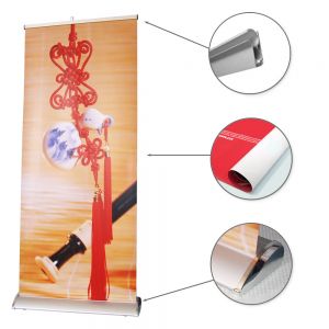 Banner Stand Base Ancha 33"W x 79"H (Grafico Incluido)