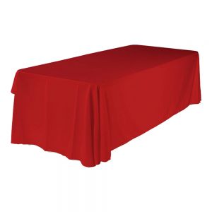 Mantel Para Mesa Lados Largos Esquinas Redondas con Logo en Rojo 6ft(3)