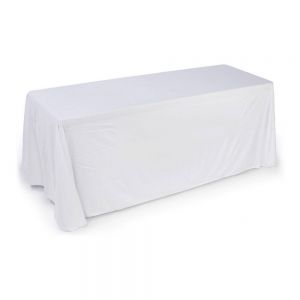 Mantel Para Mesa Lados Largos Esquinas Redondas con Logo en Blanco 6ft(3)