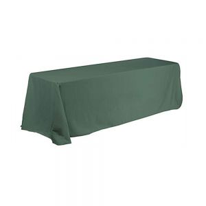 Mantel Para Mesa Lados Largos Esquinas Redondas con Logo en Verde Cazador 6ft(3)