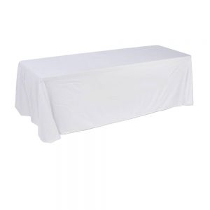 Mantel Para Mesa Lados Largos Esquinas Redondas con Logo en Blanco 8ft(3)